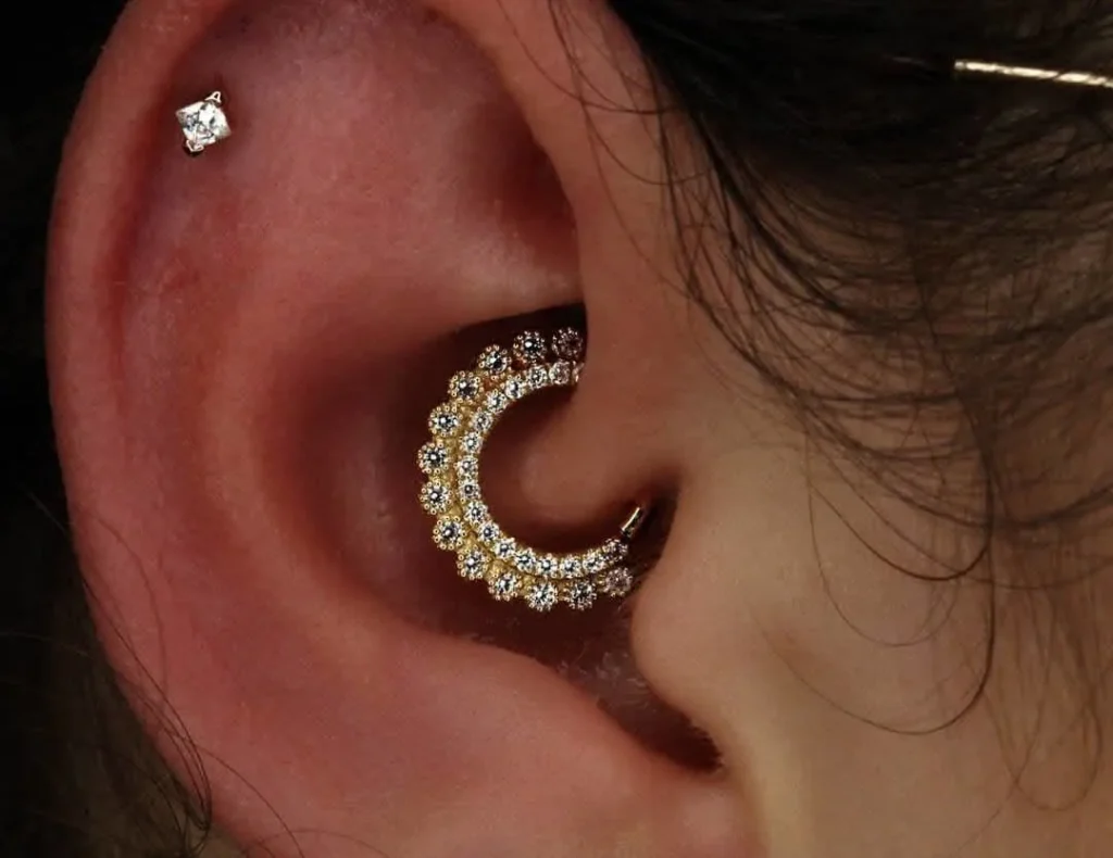 Hoop ear piercing combinations