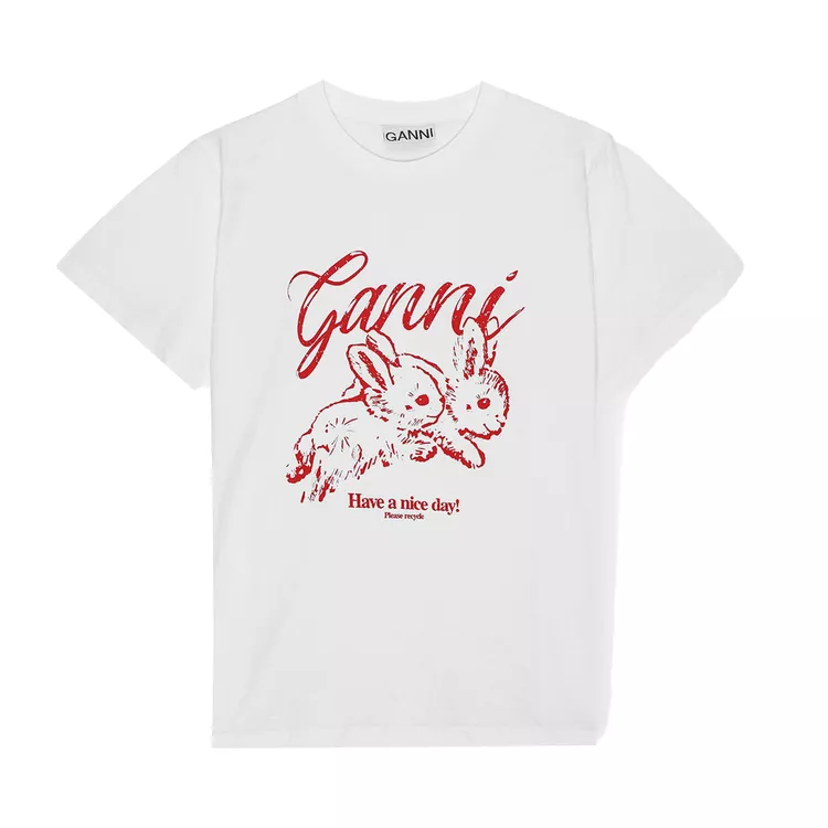 Ganni Relaxed Bunny T-Shirt