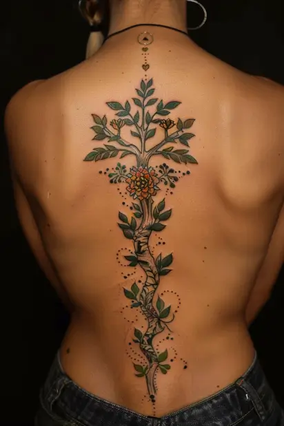 spine tattoos for women bible verses