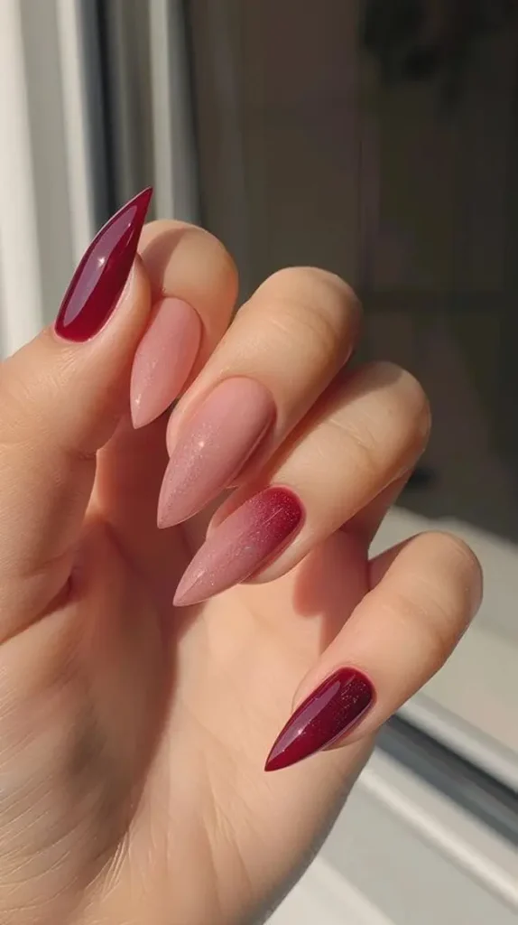 Wine and Nude Ombré