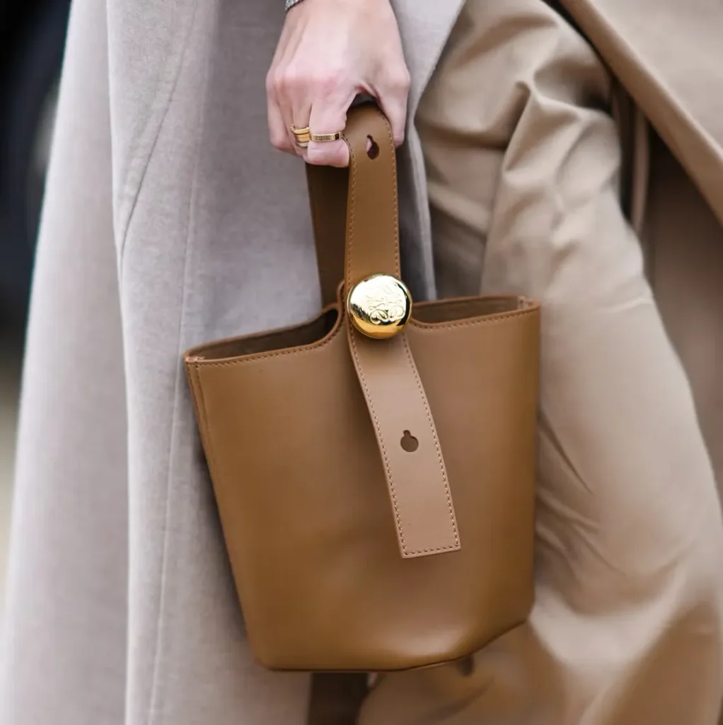 Loewe Mini Pebble Leather Bucket Bag