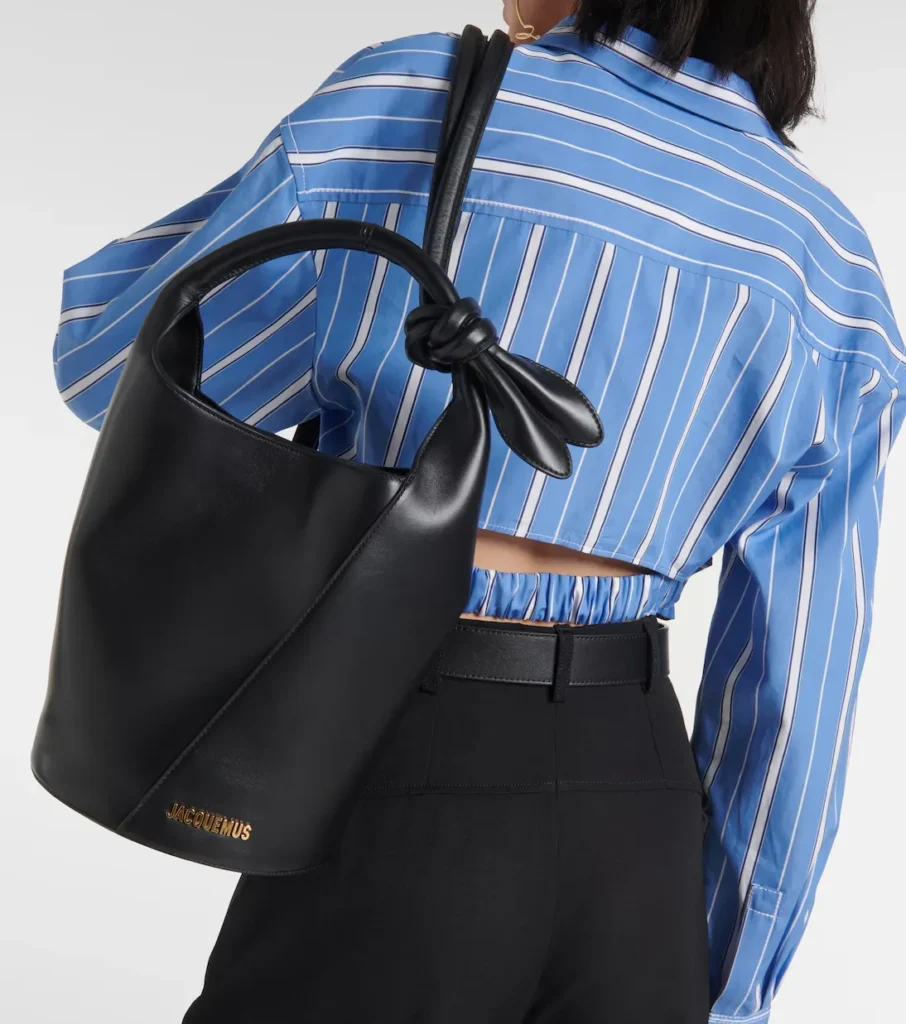 Jacquemus Le Petit Tourni Leather Bucket Bag