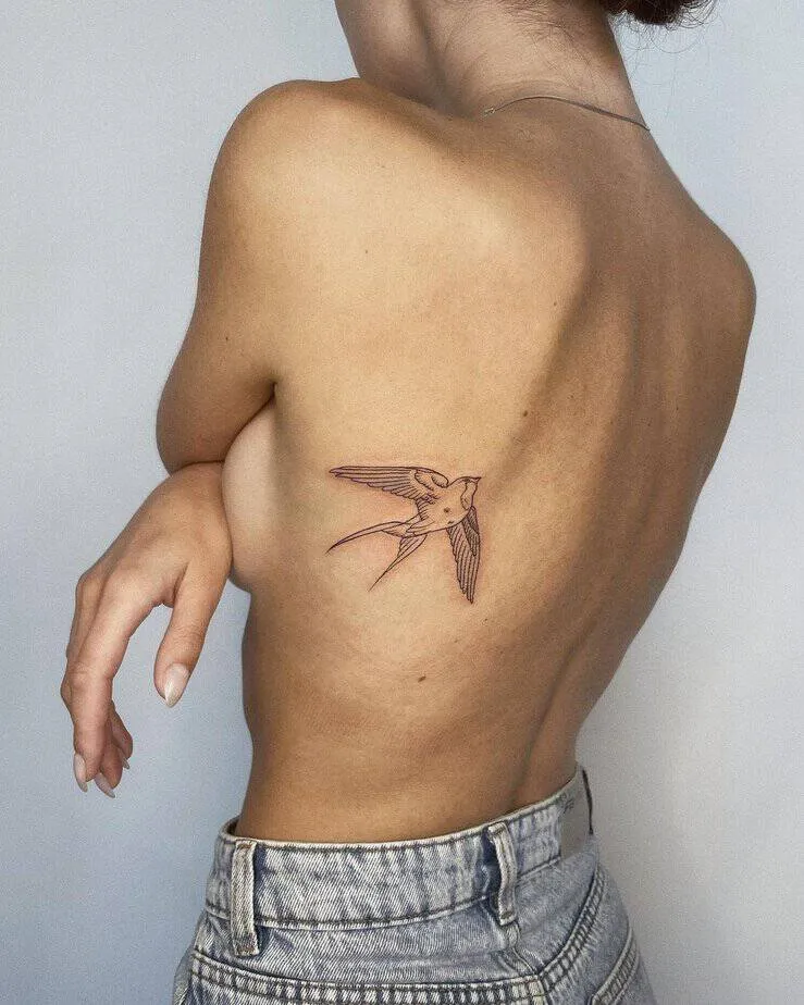 bird Back Tattoo