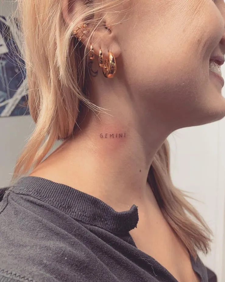  one-word tattoo of your Zodiac sign