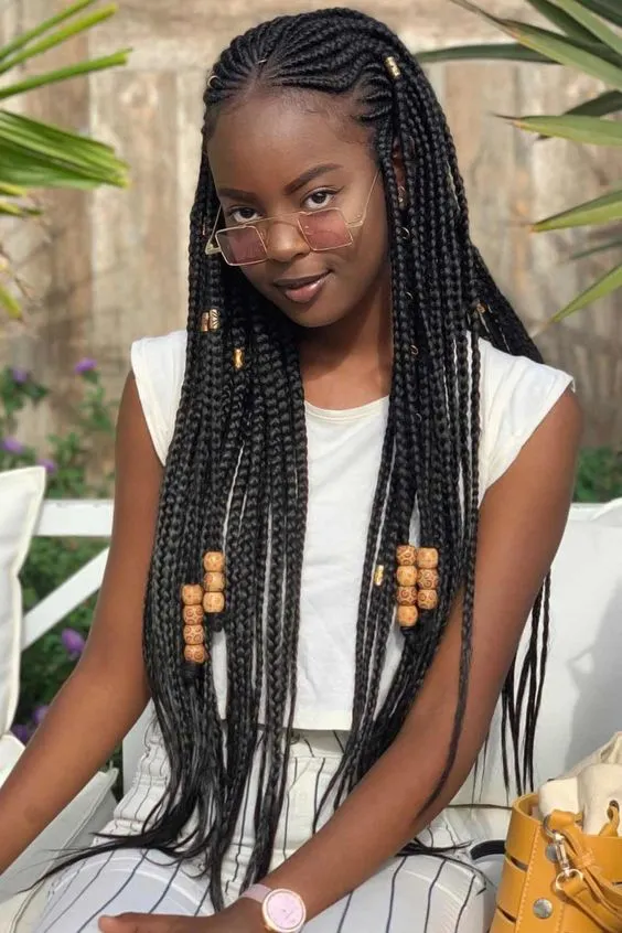 Long and Luxurious: Fulani Braids Designs Long