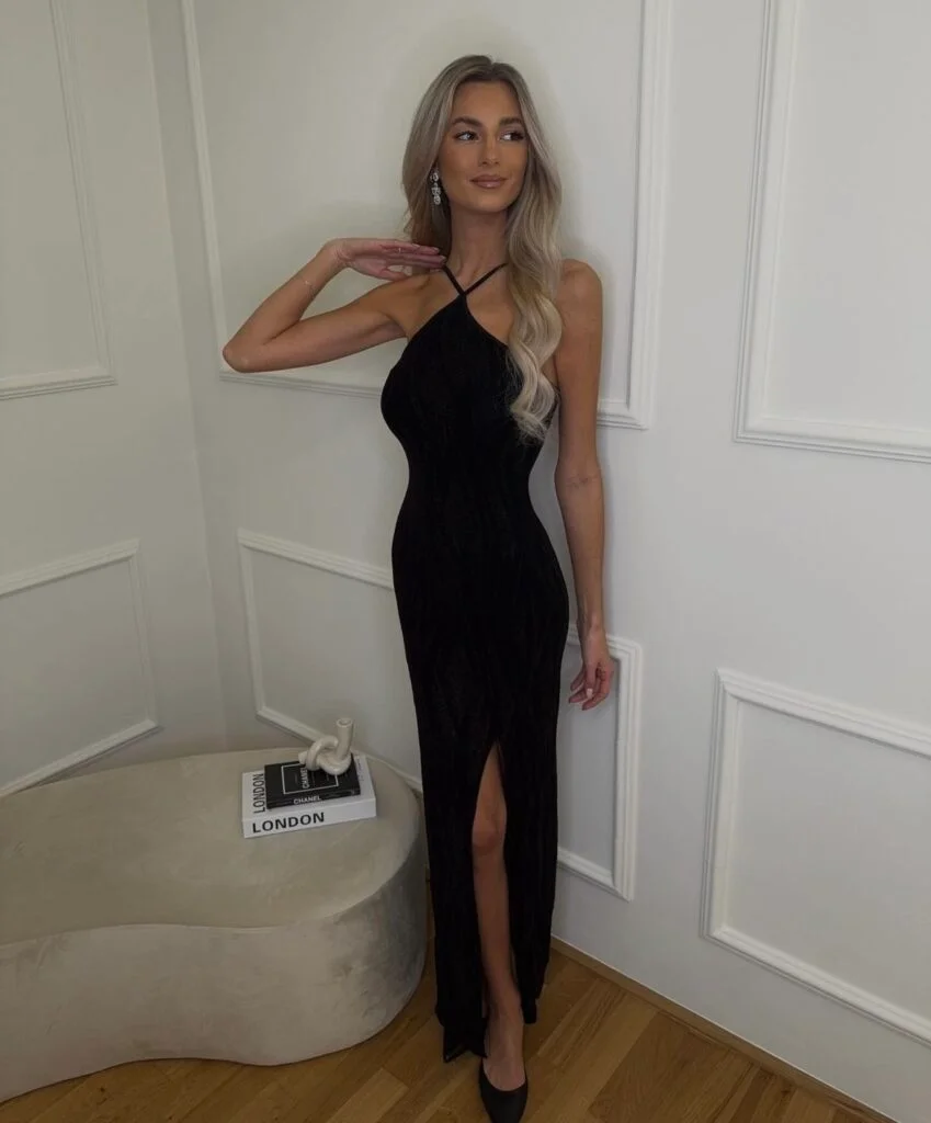 Long black dress
