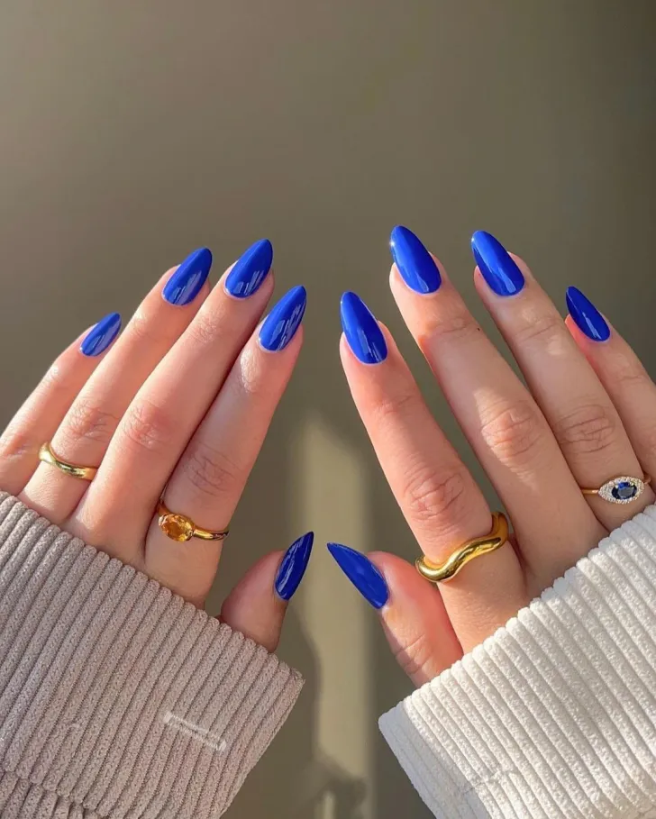 Cobalt blue nails Design