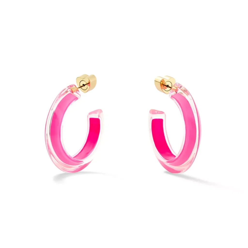 Lucite Hoop Earrings