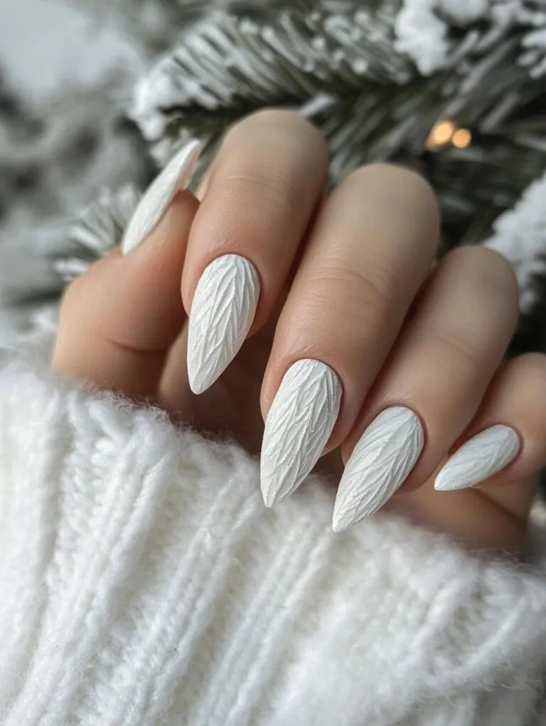 French tip Christmas nails