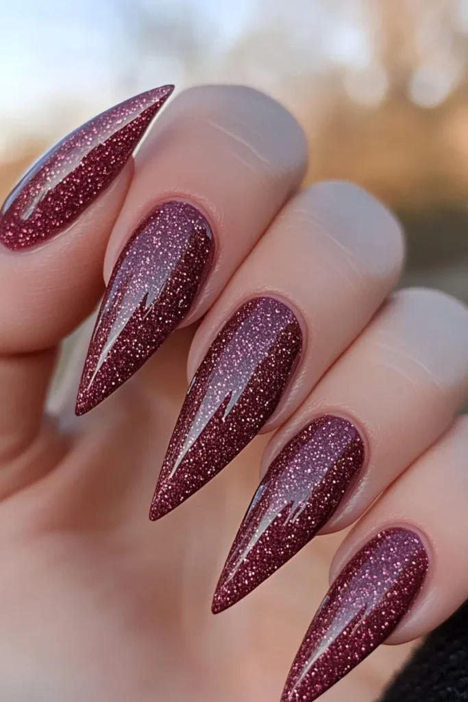 Sugar Plum Glitter Stiletto
