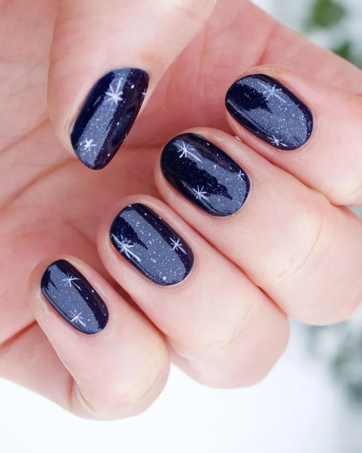 Winter square nail designs