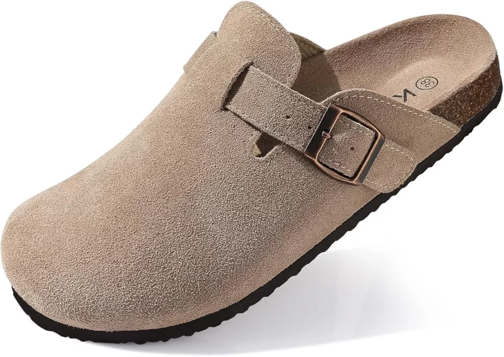 Suede clogs birkenstock