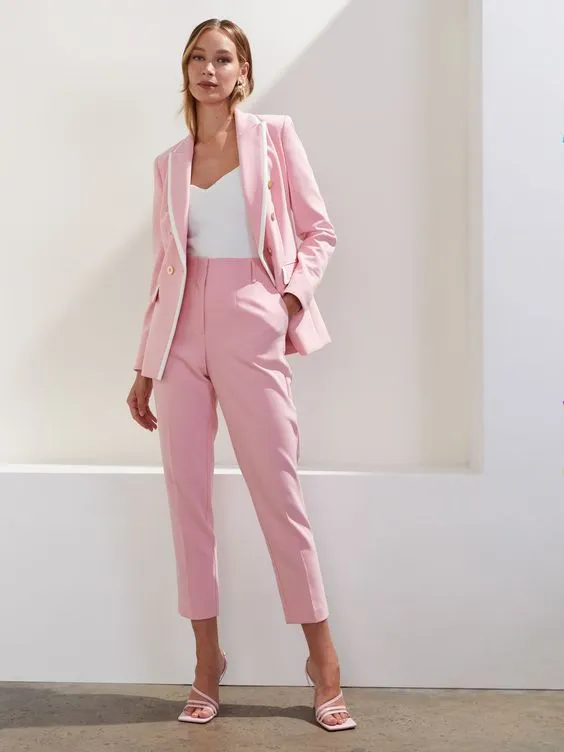 Blazer & High-Waisted Trousers