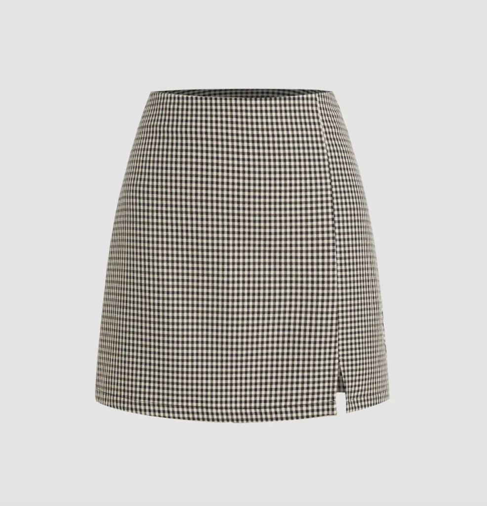 High waisted A line Mini Skirt
