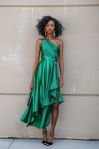 Emerald Green dress Outfit