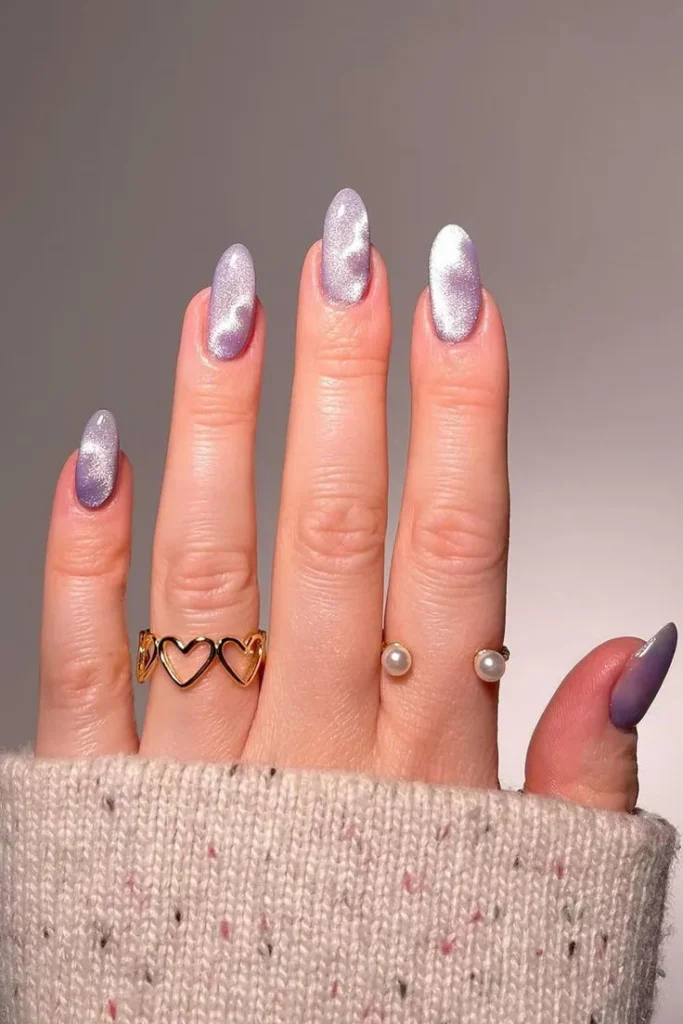 Opal Cat Eye Nails