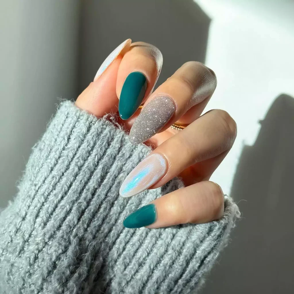 Ombre Nails with Chrome