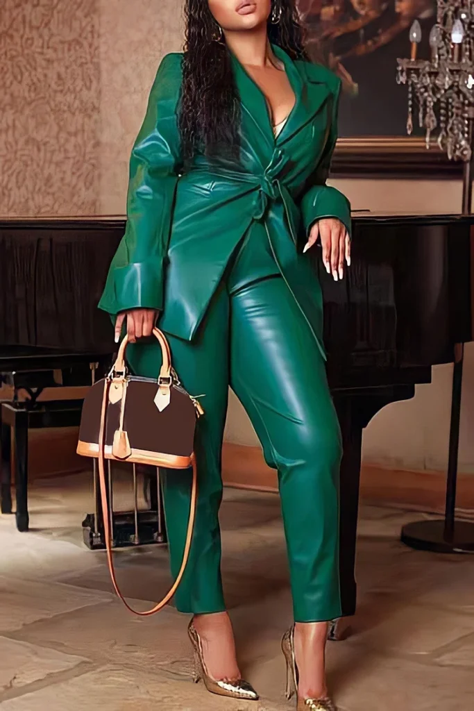 Emerald Green Women Pant Suits