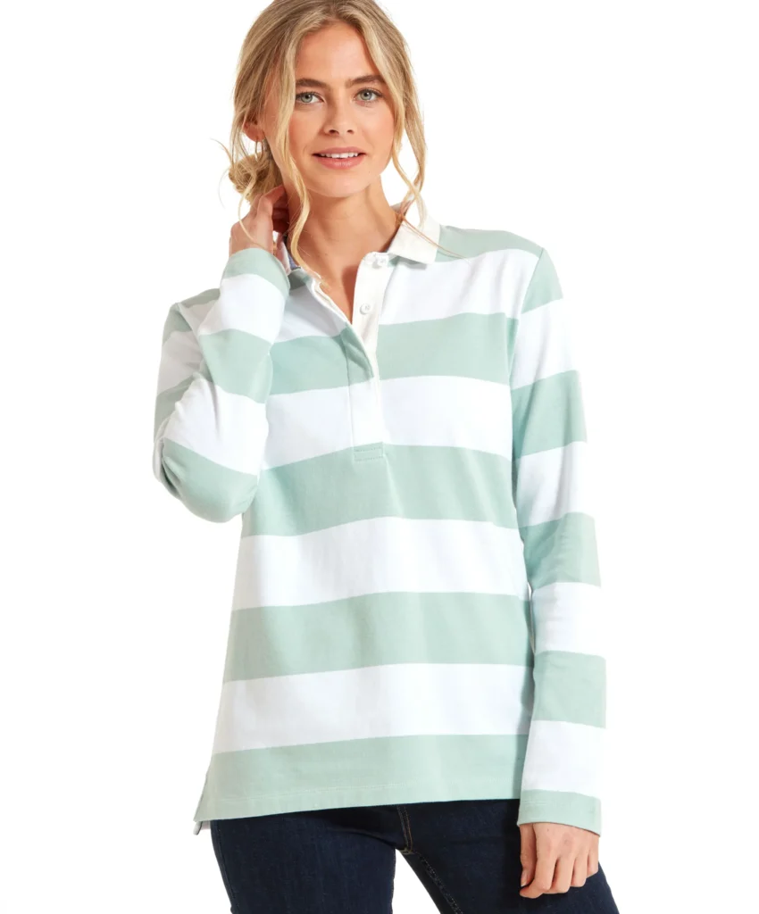 Rugby Shirt With Striped Placket 