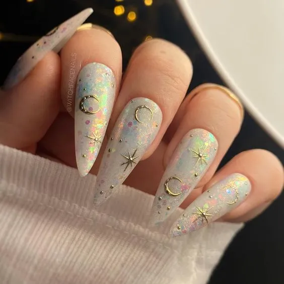 Celestial Gem Nail Art 