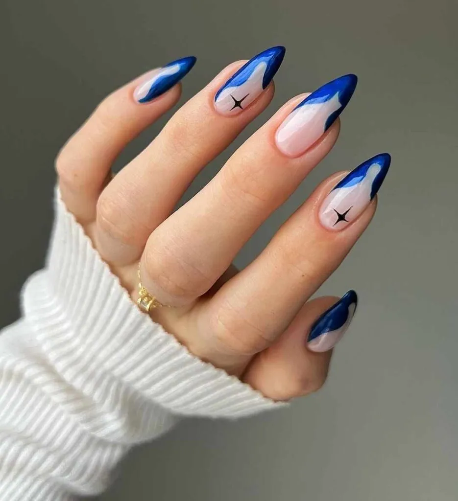 Best Blue holiday nails ideas