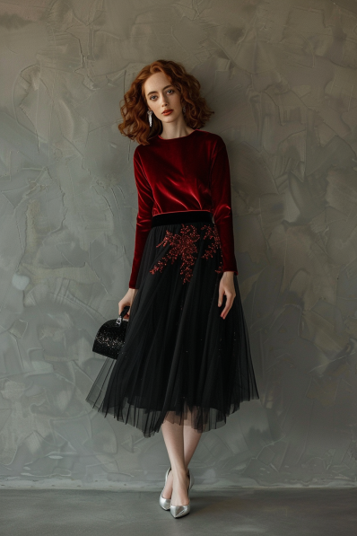 Velvet and Tulle Dress